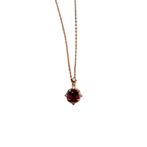 18K Gold Luxury Vintage Ruby Necklace