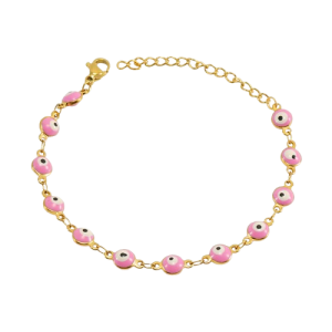 18K Gold Turkish Nazar Bracelet