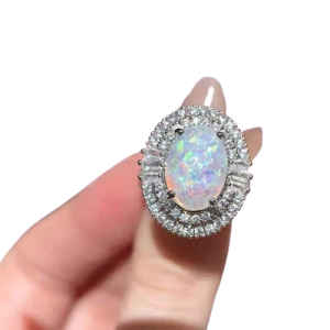 Moonstone Flower Crown Ring