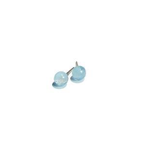 Aquamarine Natural Gemstone Stud Earrings – S925 Sterling Silver
