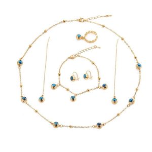 Copper Alloy Evil Eye Necklace Jewelry