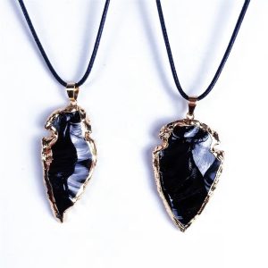 Natural Freeform Black Obsidian Necklace