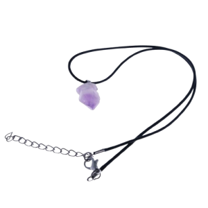 Natural Raw Amethyst Pendant Necklace