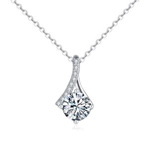 Sterling Silver 1-Carat Moissanite Choker Necklace