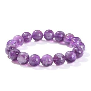Amethyst Bracelet Purple Crystal for Calm & Positive Energy Flow