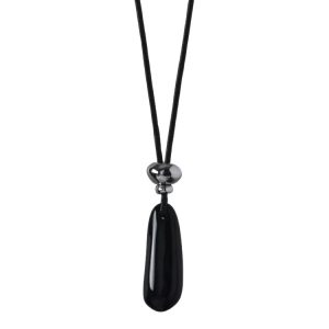 Teardrop Black Onyx Purity Necklace