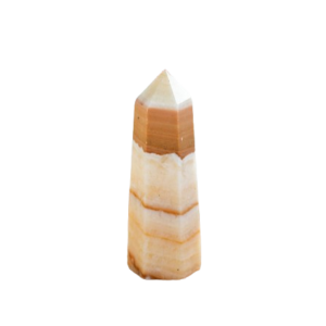 Sunny Side Up Banded Calcite Mini Gemstone Tower